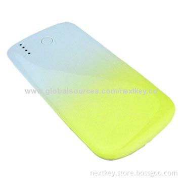 6000mAh Universal External Portable Power Bank with Ultra-slim Design, 5V DC/1A Input